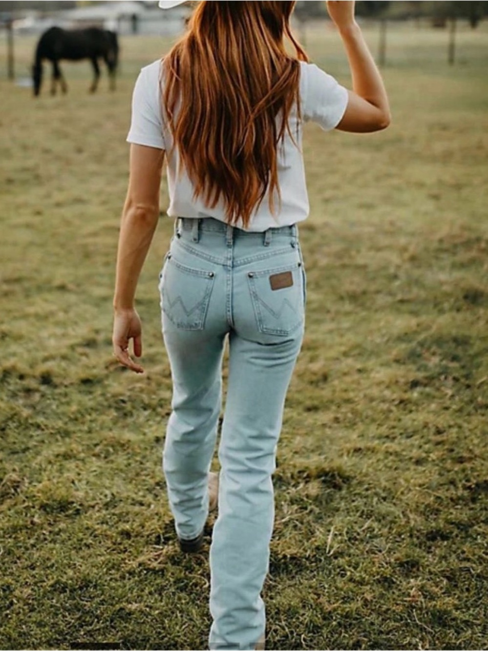 Wrangler Light Wash Straight Leg Jeans
